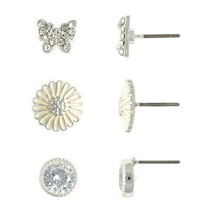 Mixit Hypoallergenic 3 Pair Butterfly Earring Set NWT